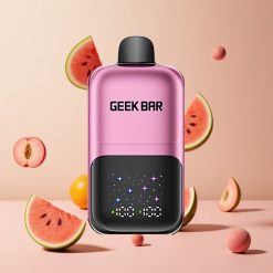 GEEK BAR 2GO 20ml 50000 Puffs Interaktiv Stor Skærm & 3-trin Justerbar Smag/Kølighed Fersken & Vandmelon