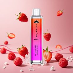 Hayati Pro Max 4000 Puffs Genanvendelig Vape Jordbær Hindbær Is med 1400mAh Batteri og 2%/5% Nikotinstyrke