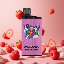 IGET Bar 3500 Puffs 1400 mAh Engangs Vape Jordbær Hindbær