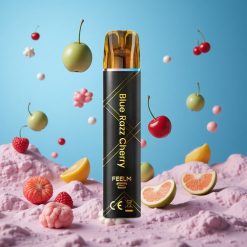 JNR Black&Golden 600+200 Puffs 550mAh Batteri Blue Razz Kirsebær Engangs Vape