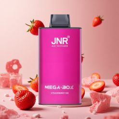 JNR Mega Box 25000 Puffs & 30ml E-væske Engangs Vape Jordbær Is