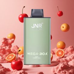 JNR Mega Box 25000 Puffs & 30ml E-væske Kapacitet Engangs Vape Frisk Kirsebær Cola