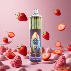 JNR Rocket-X 12400 Puffs Justerbar Luftstrøm 25ml E-væske Kapacitet Engangs Vape Jordbær Drue