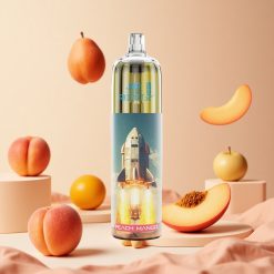 JNR Rocket-X 12400 Puffs Justerbar Luftstrøm & 850mAh Batteri Peach Mango