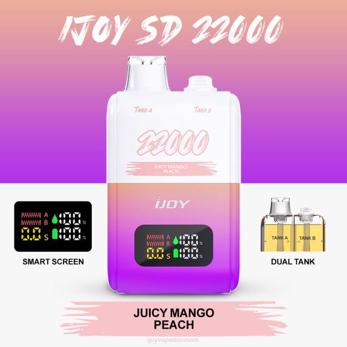 iJOY Vape Review - iJOY SD 22000 engangs 60N4156 saftig mango fersken